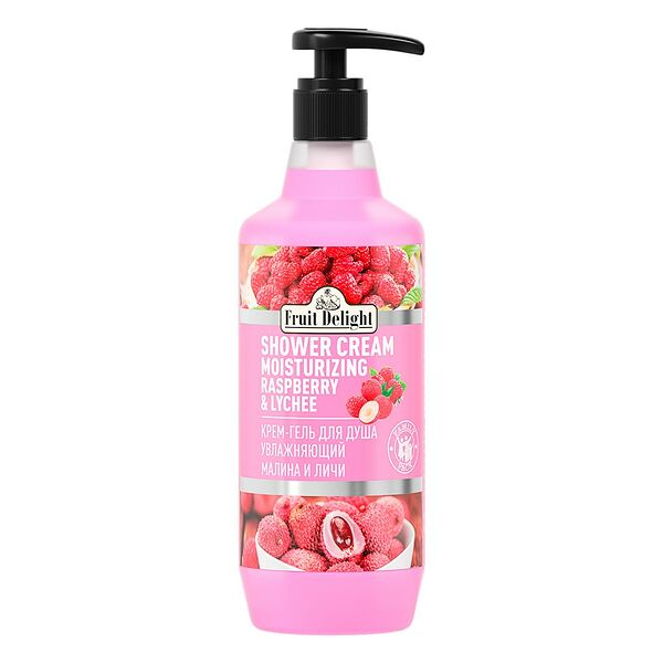 Крем-гель для душа Fruit Delight Увлажняющий Малина и Личи 1л