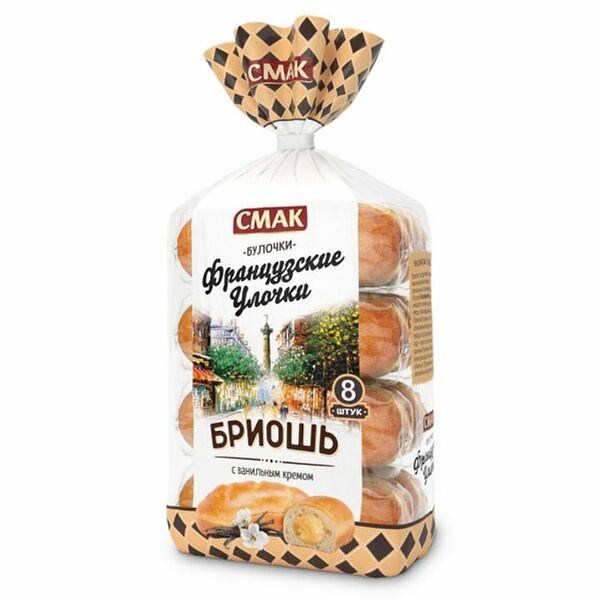 Бриошь Смак Французские Улочки с ванильным кремом