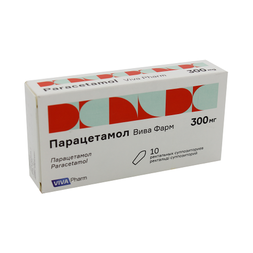 Парацетамол Вива Фарм 300 мг № 10 суппозит. ректал.