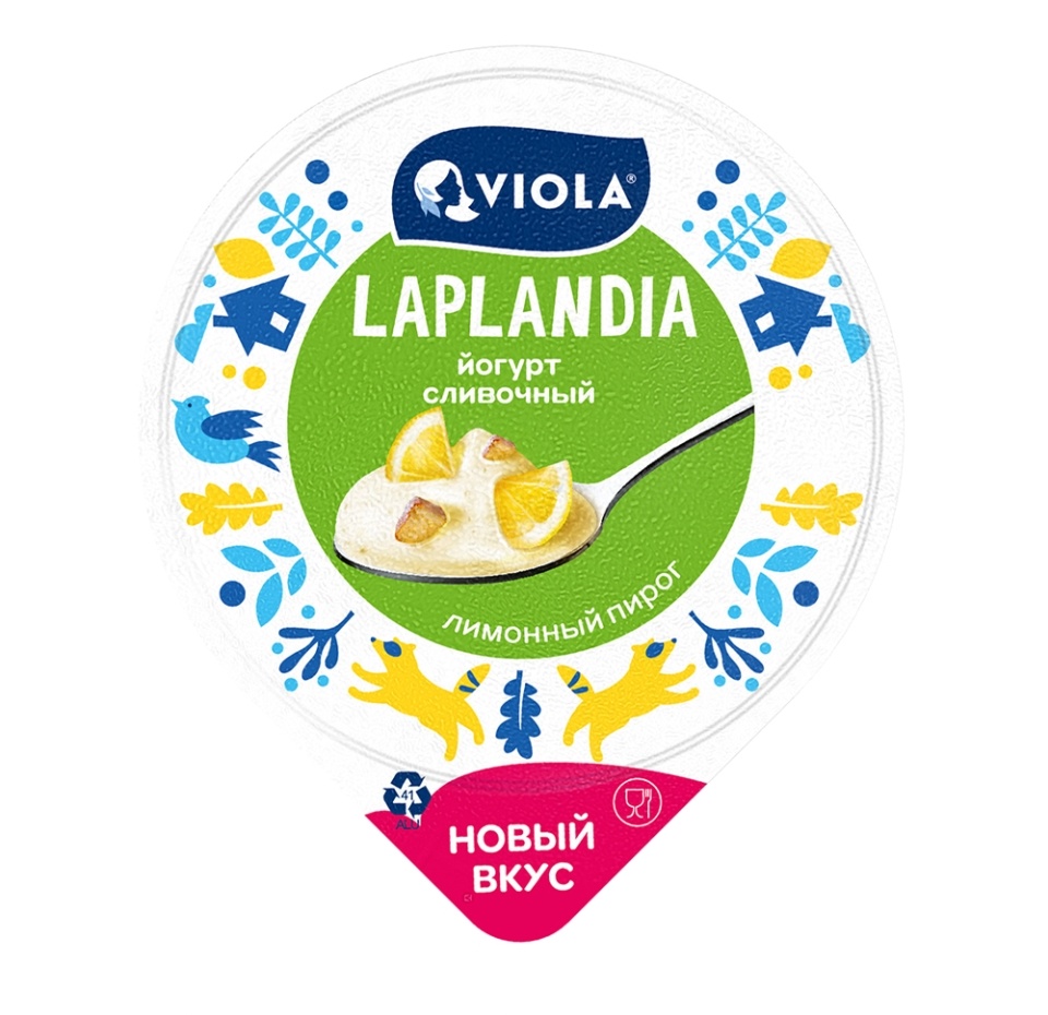 

Йогурт Viola Laplandia сливочный лимонный пирог с наполнителем 7.1%, 180г