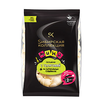 Пельмени Мини Сибирская коллекция с телятиной на натуральных сливках