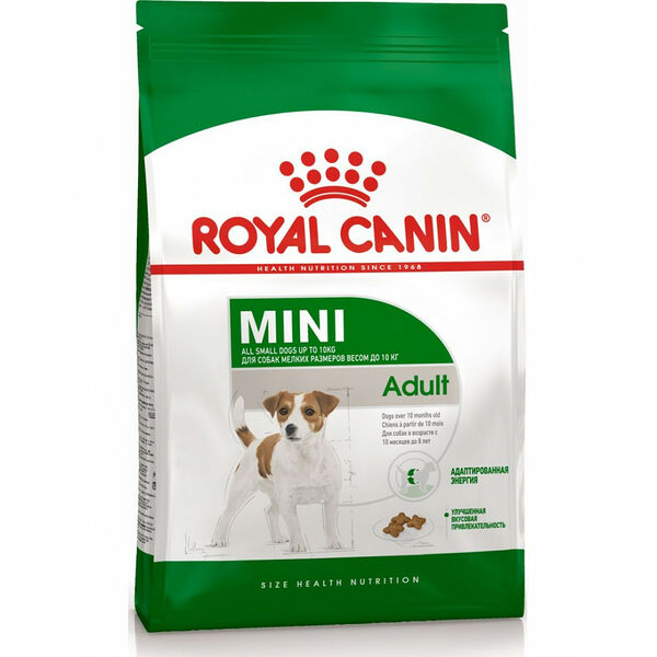 Сухой корм Royal Canin Mini Adult для собак мелких пород (весом от 4 до 10 кг) c 10 месяцев до 8 лет, 4кг
