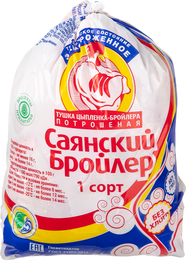 

Тушка цыпленка-бройлера САЯНСКИЙ БРОЙЛЕР ГОСТ зам. вес до 2.4 кг