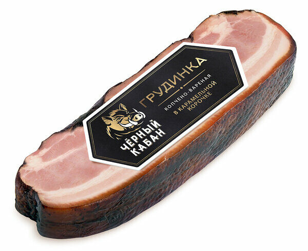 Грудинка Черный кабан, варено-копченая 300г