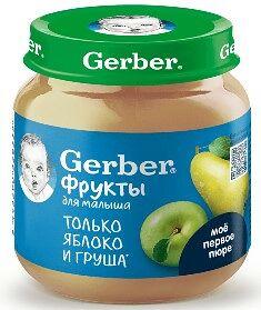 Пюре фруктовое Gerber Яблоко Груша с 5мес 125г ДП
