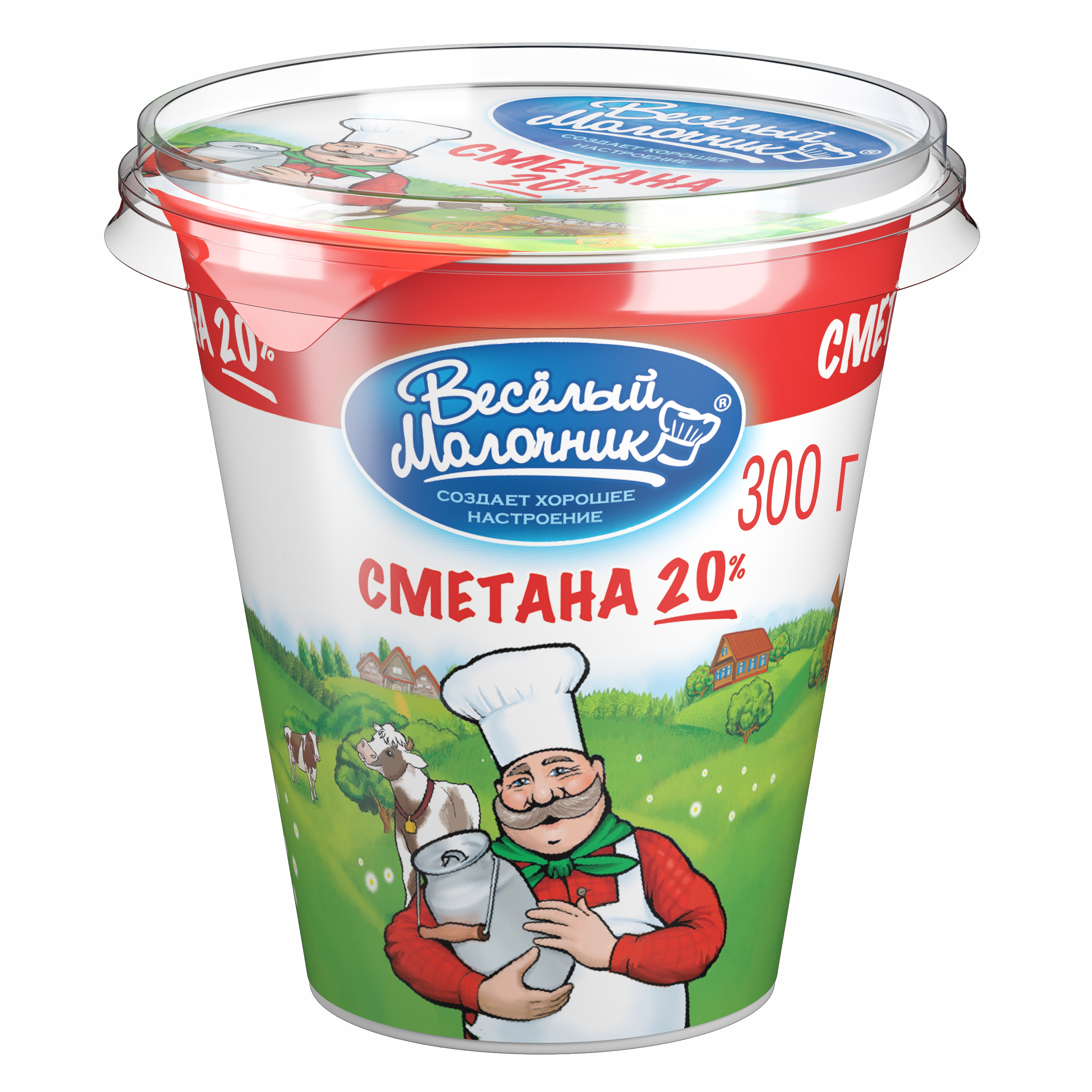 

Сметана Веселый молочник 20% 300 г