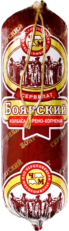 

Колбаса копчено-вареная МКЧереповецкий Сервелат Боярский 300 г