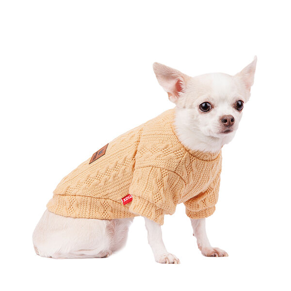 Свитер для собак S желтый (унисекс)