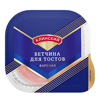Ветчина вареная Клинский для тостов нарезка 210г