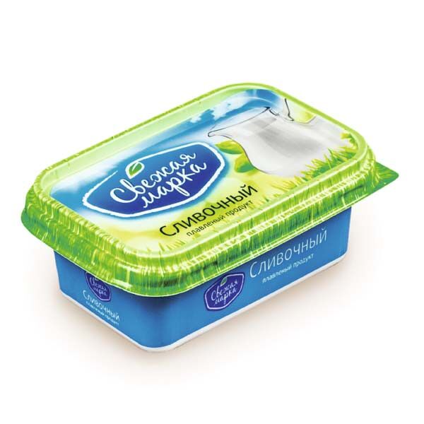 Продукт плавленый Свежая Марка 60% 180гр Сливочный/Со вкусом сливок