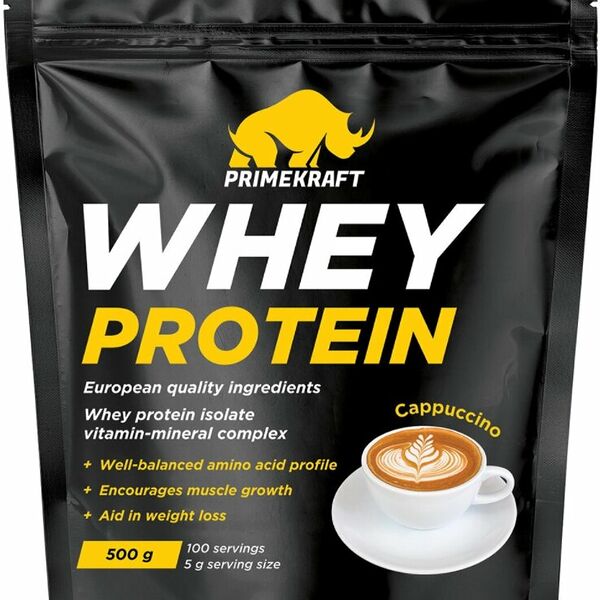 Протеин сывороточный Prime Kraft Whey Protein 500 г Капучино