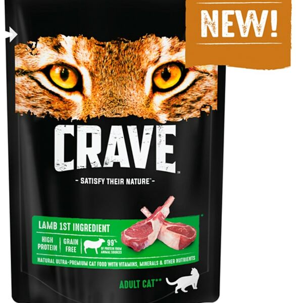 Влажный корм для кошек Crave Ягненок в соусе 70г