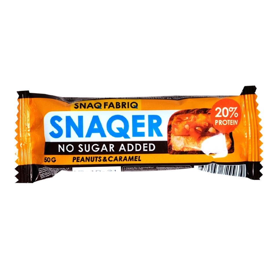 

Батончик протеиновый Snaq Fabriq Арахис и карамель глазированный 50 г