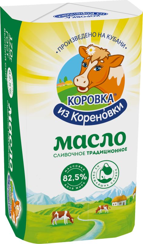 

Масло сливочное Коровка из Кореновки Традиционное 82.5% 170