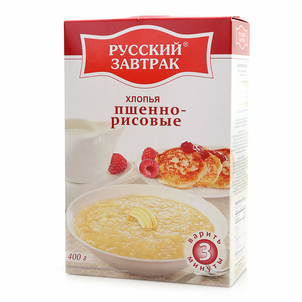 Хлопья пшенно-рисовые ТМ Русский Завтрак