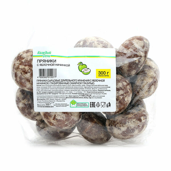 Пряники Каждый День с яблочной начинкой