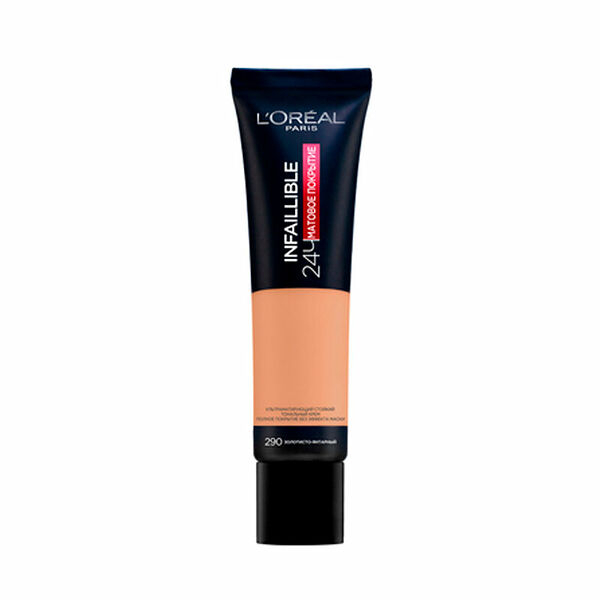 Тональный крем для лица L'Oreal Paris Infaillible 24 Часа Матовое Покрытие т.290 Золотисто-янтарный 30 мл