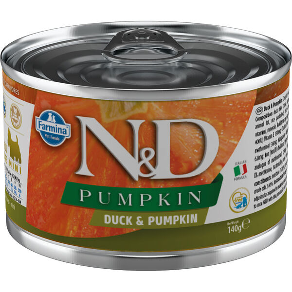 Farmina N&d pumkin Duck & Pumpkin Adult Mini беззерновой корм для собак мелких пород с уткой и тыквой 140 г