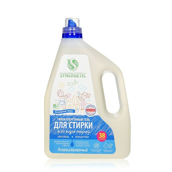Гипоаллергенный гель для стирки Synergetic Бескрайний океан 2,28л