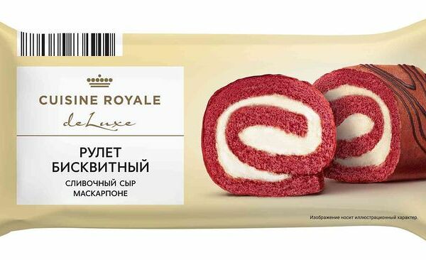 Рулет Cuisine Royale Сливочный Сыр Маскарпоне бисквитный 200г