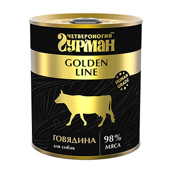 Консервы для собак Четвероногий Гурман Golden Line говядина натуральная в желе 340г