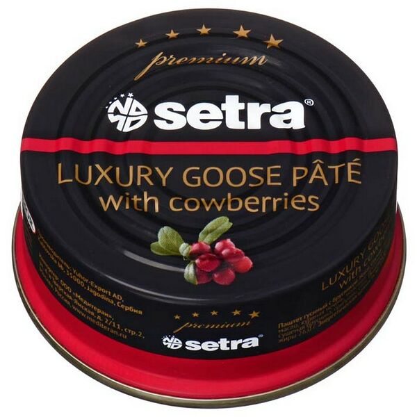 Паштет гусиный Setra Premium с брусникой