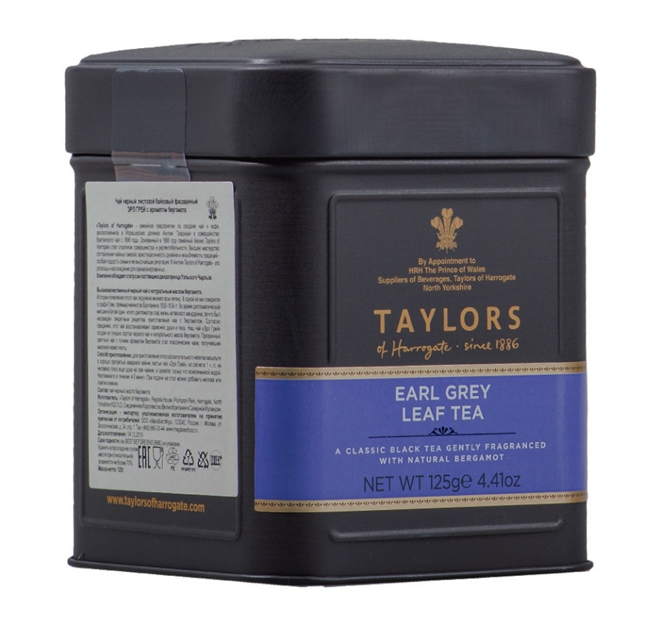 

Чай чёрный Taylors of Harrogate Earl Grey Leaf Tea листовой с бергамотом 125 г