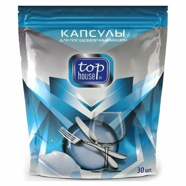 Top House Капсулы для посудомоечных машин, 30 шт