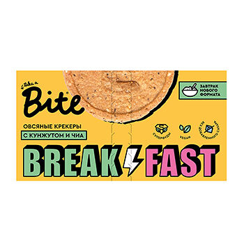 Крекеры овсяные Take a Bite с кунжутом и чиа