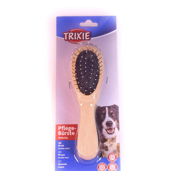 Щетка круглая двусторонняя 5х17 см, дерево