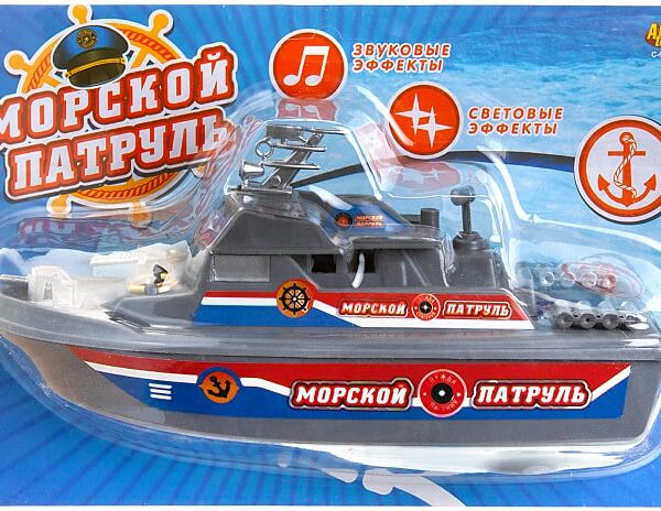 Катер ABtoys Морской патруль со световыми и звуковыми эффектами