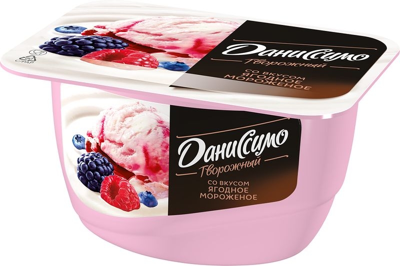 

Продукт творожный Даниссимо Ягодное мороженое 5.6% 130 г