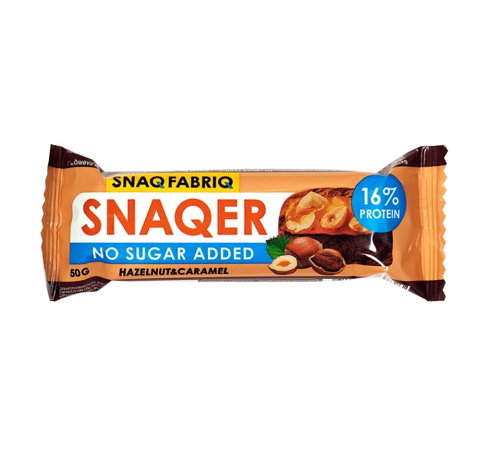 

Батончик протеиновый Snaq Fabriq в шоколаде Snaqer фундук-карамель 50 г