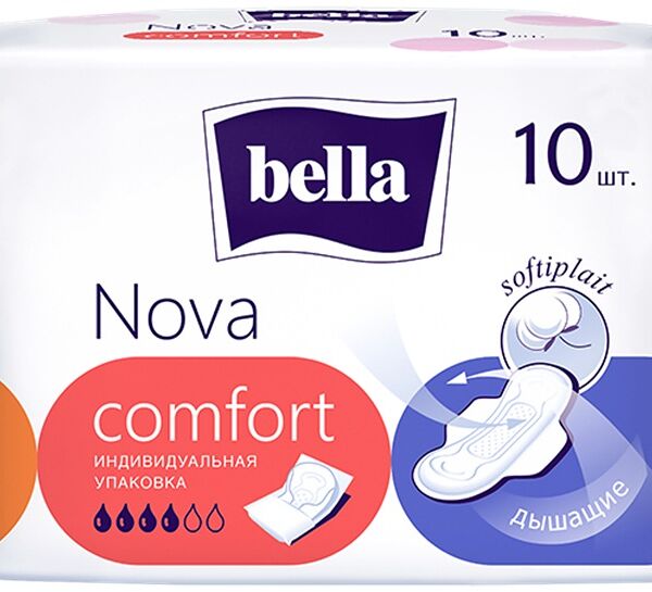 Прокладки Bella 10 шт нова комфорт белая линия