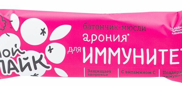Батончик БиоСлимика Мой Лайк арония для иммунитета, 25г