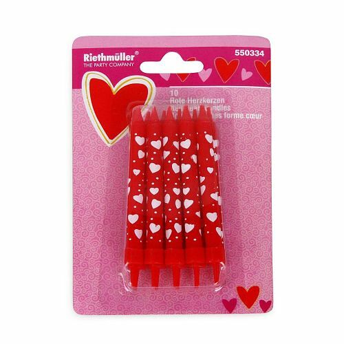 Свеча для торта Riethmueller Сердце, 10 шт.