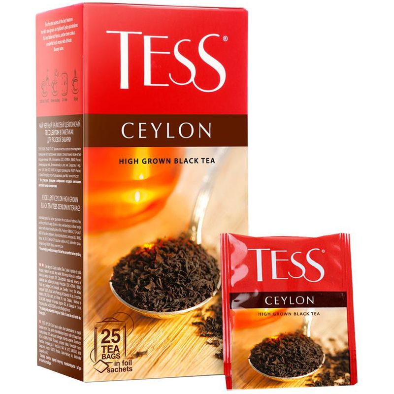 

Чай чёрный Tess Ceylon высокогорный в пакетиках, 25х2г