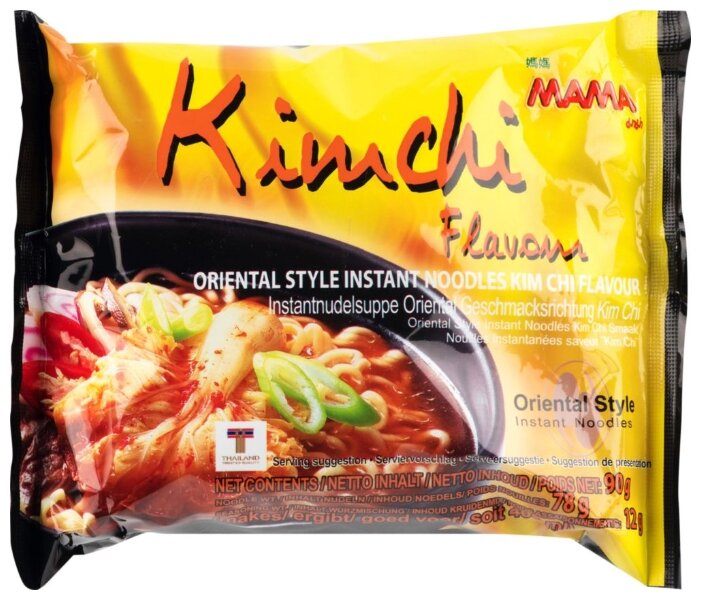 

Лапша тайская быстрого приготовления Mama со вкусом Кимчи 90 г