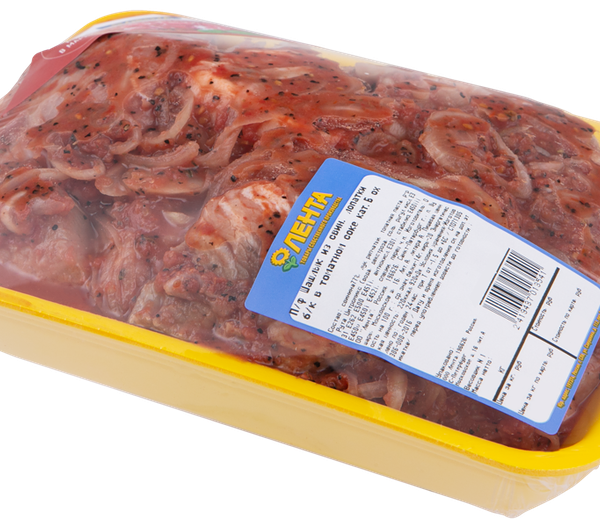 Шашлык из свиной лопатки в томатном соке полуфабрикат охл охл вес до 1.0 кг