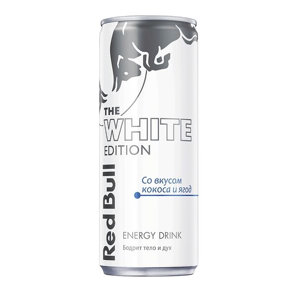 Напиток энергетический Red Bull The White Edition со вкусом кокоса и ягод Rauch Fruchtsafte GmbH&Co.OG 0.25л ж/б Австрия