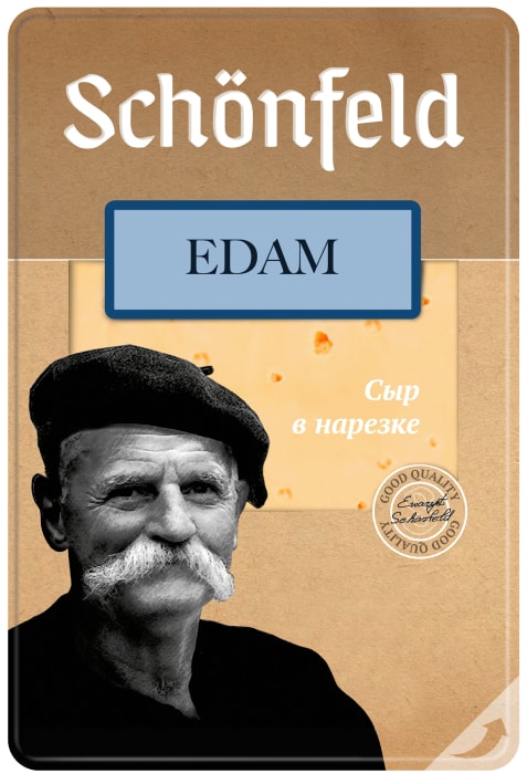 

Сыр Schonfeld Эдам 45%, нарезка, 125 г