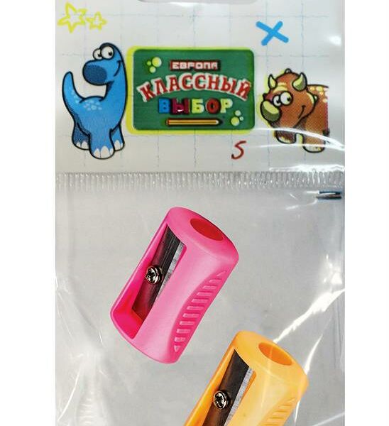 Набор точилок Европа Классный выбор 2 шт с контейнером ассорти 89503