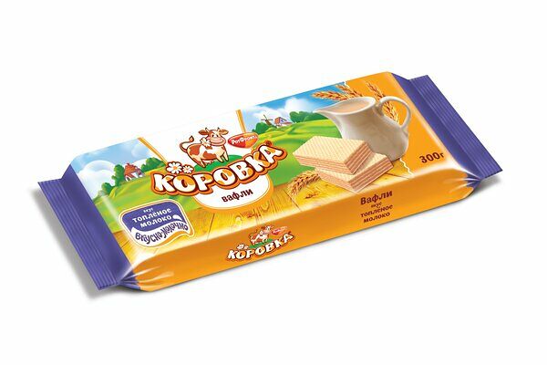 Вафли Коровка Рот Фронт вкус Топленое молоко