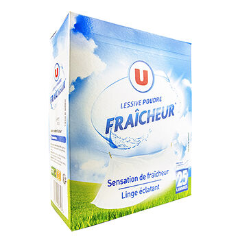 Порошок стиральный «Свежесть», U, 1.375 кг, 25 циклов, Франция