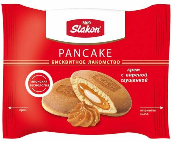 Изделие хлебобулочное Slakon Оладьи с кремом вареная сгущенка, 38 г