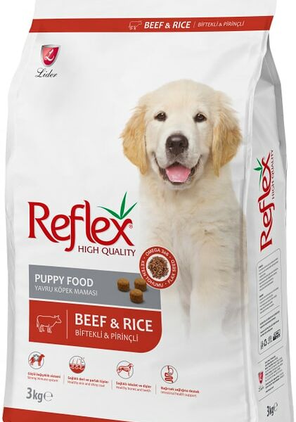 Сухой корм для щенков Reflex Puppy Food с говядиной и рисом 3кг