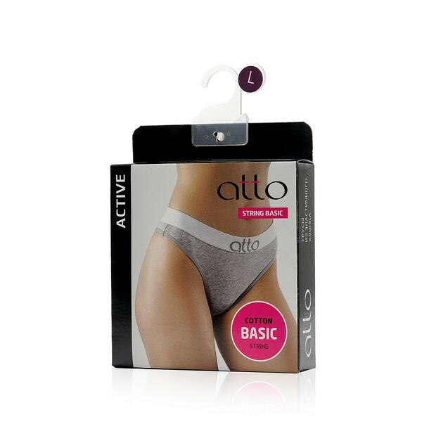 Женские трусы Atto Basic string, Серый, L