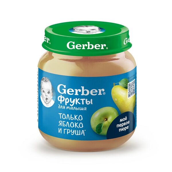 Пюре Gerber из яблок и груши