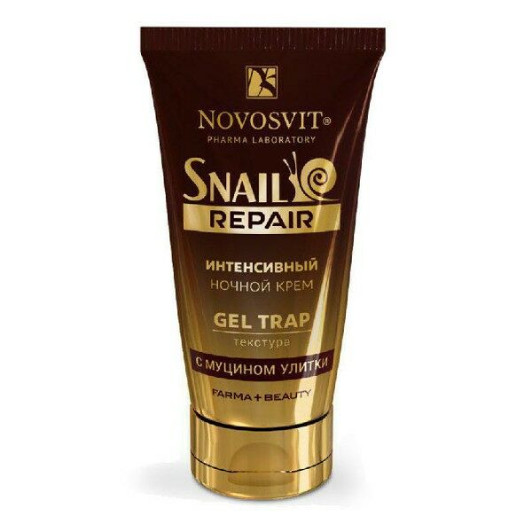 Novosvit Snail Repair интенсивный ночной крем gel trap с муцином улитки 50 мл