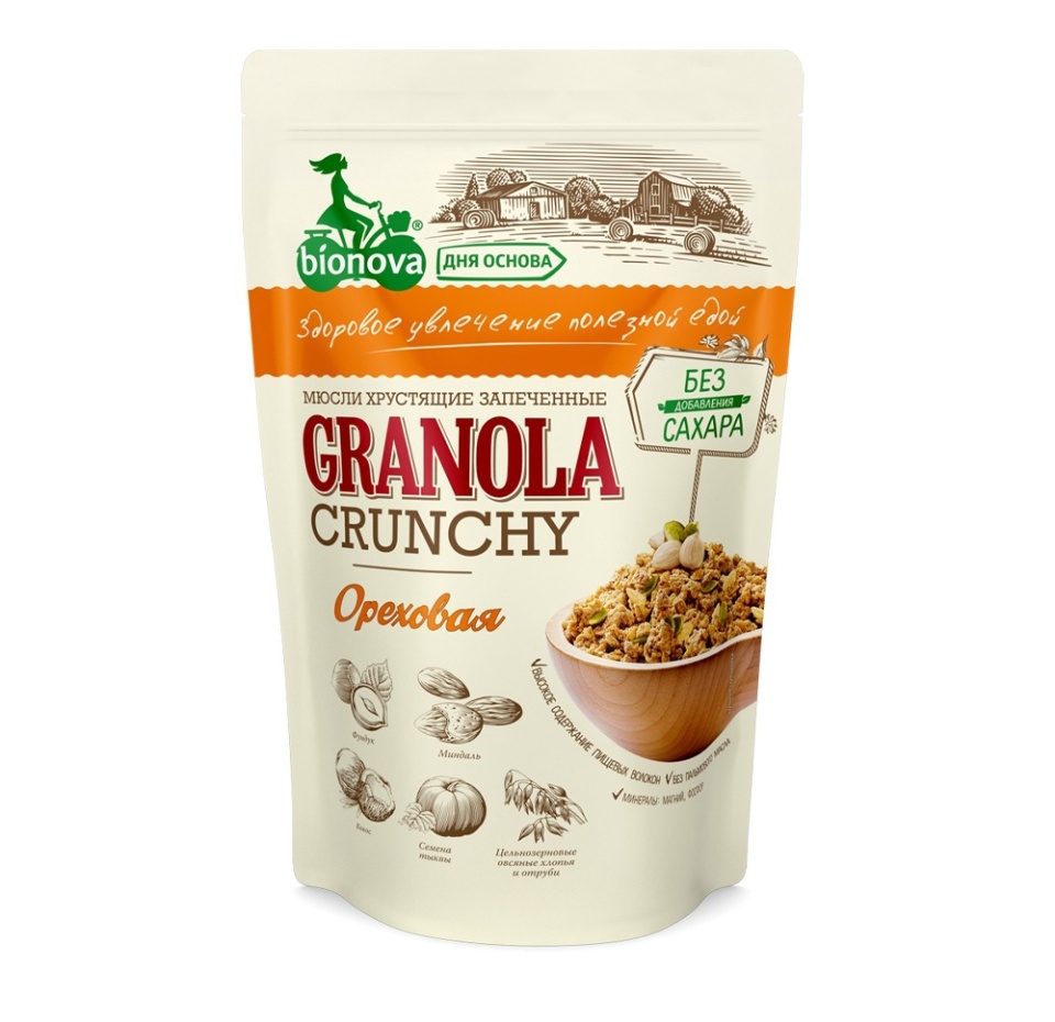 

Гранола Bionova Crunchy Ореховая 400 г